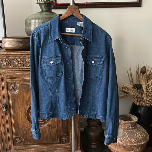 VINTAGE NWT Deadstock 90s Villager Sport Western Denim Jacket - Picture 5 of 9